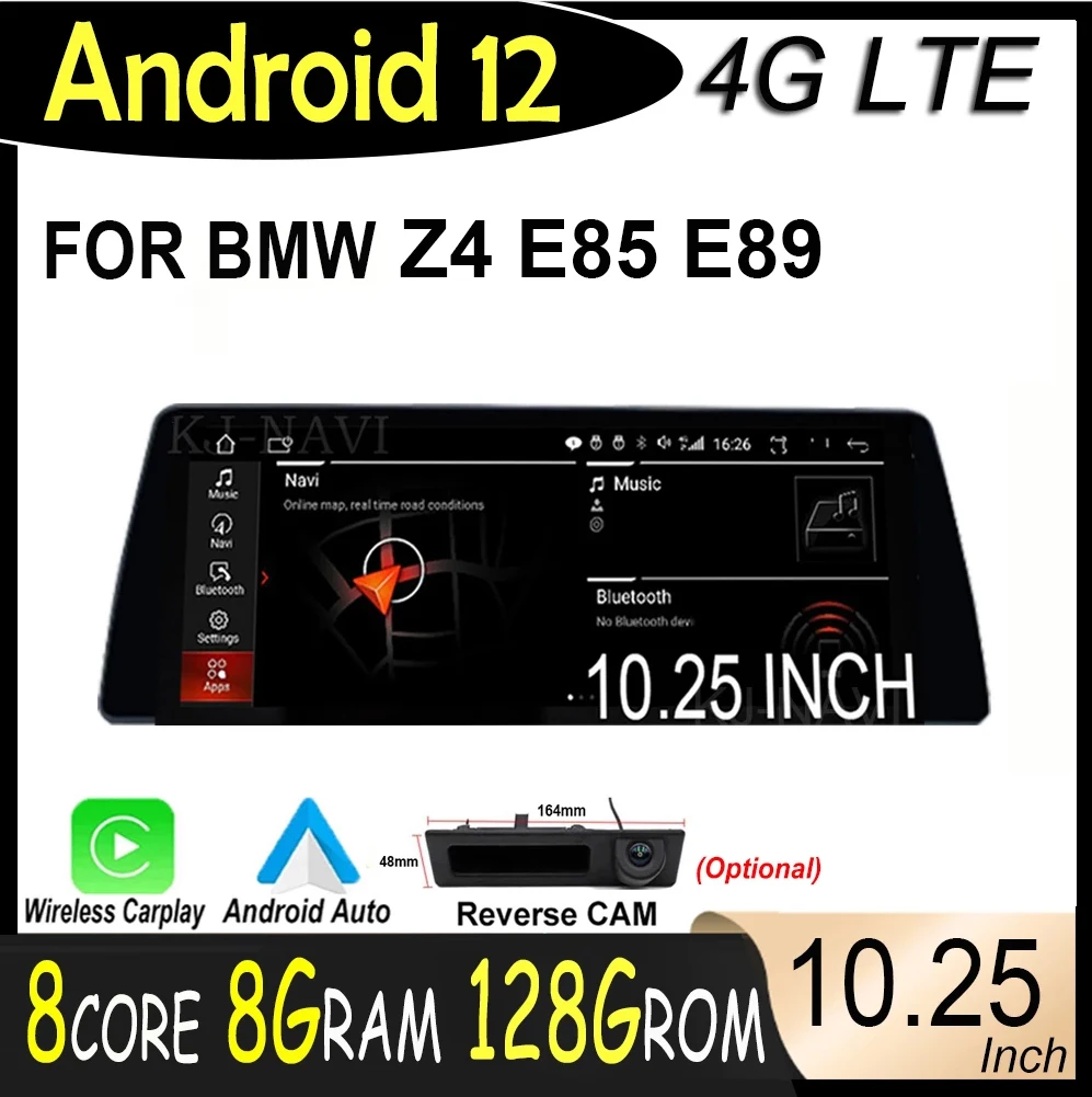 10.25 Palcový Android 12 HD IPS Displej Vedúci Jednotky autorádia Pre BMW Z4 E85 E89 2002-2019 Multimediálny Prehrávač Carplay GPS Navigácie