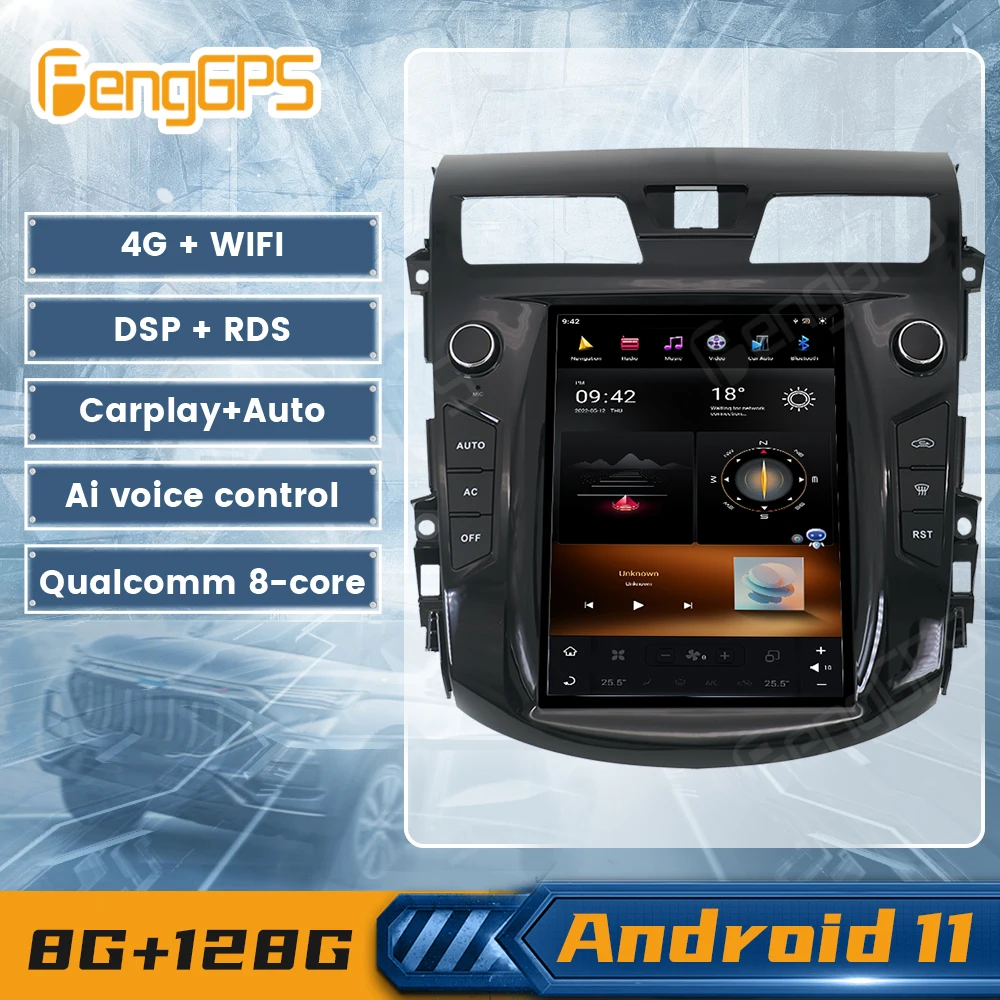 Android 11 8+128G GPS Navi Pre Nissan Teana Altima Roky 2013-2017 Auto Auto Rádio Audio DSP DVD Multimediálny Prehrávač G6 Systém Vedúci Jednotky
