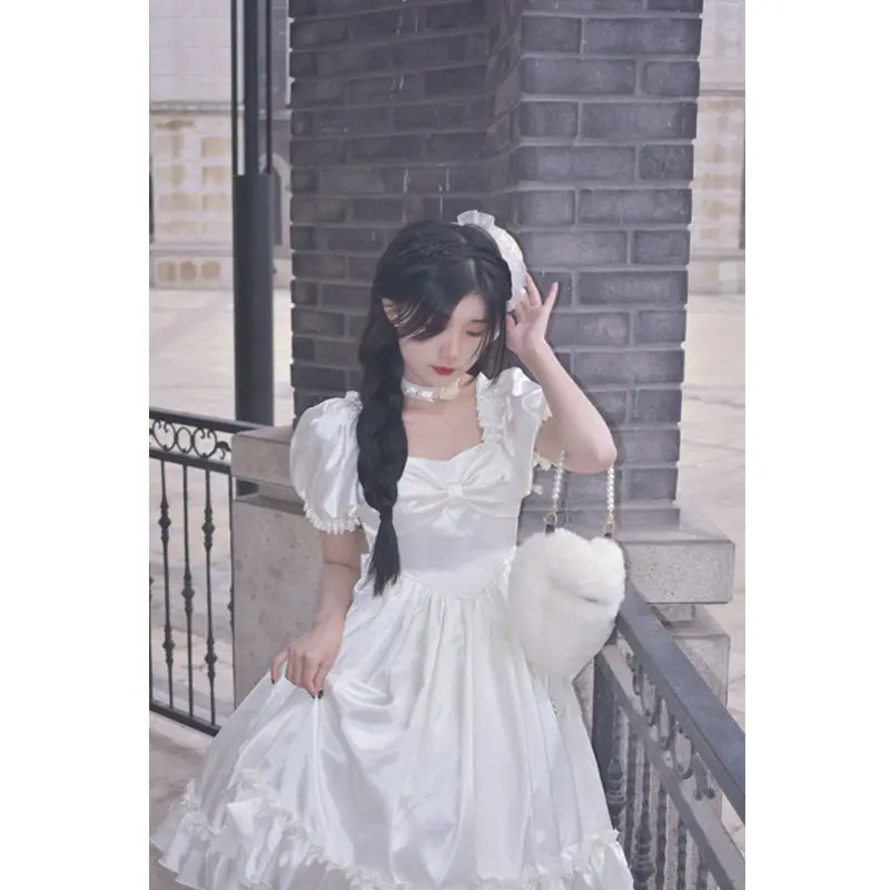 Minglai Dievča francúzsky Youyagongzhu Luk Kapusta Šaty Originál Lolita gothic lolita kawaii šaty šaty viktoriánskej