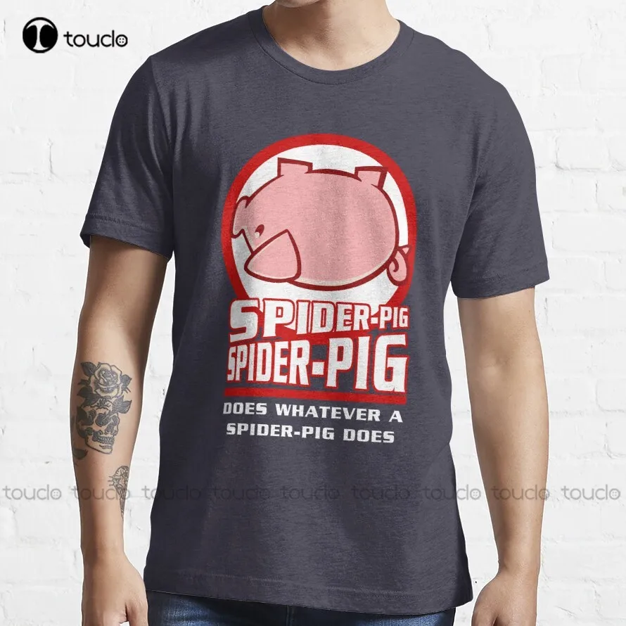 Spider Pig T-Shirt rybárske tričko Vlastné aldult Teen unisex digitálna tlač xs-5xl Všetkých ročných obdobiach bavlna Tee tričko dobrej kvality