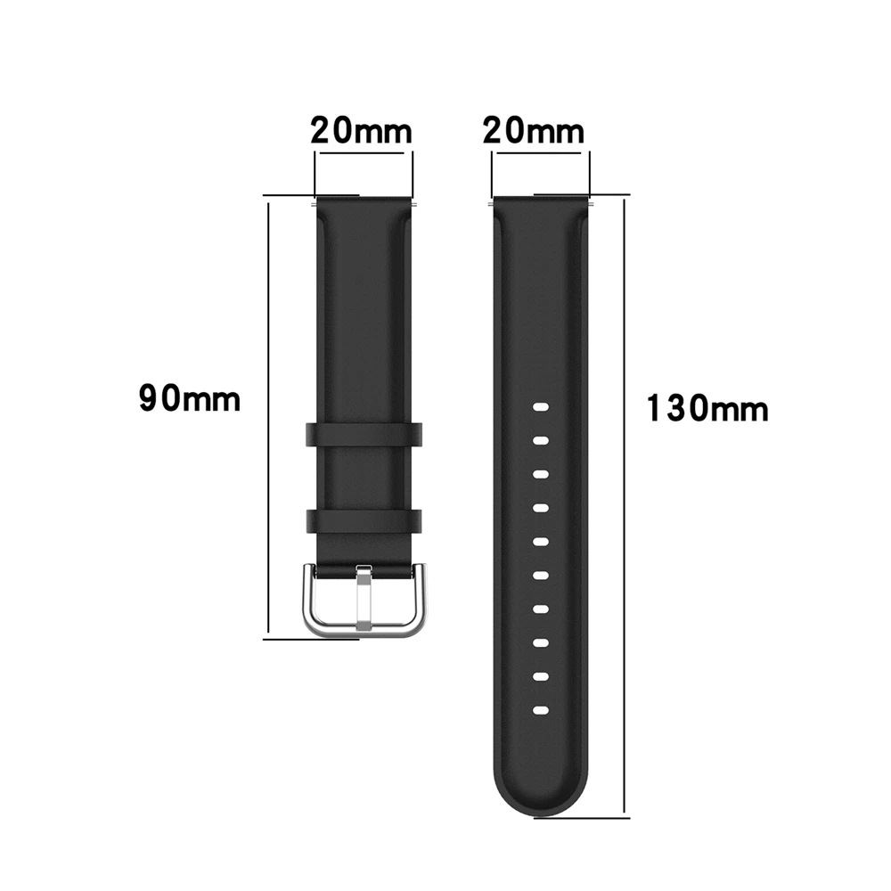 20 mm Kožené Watchband pre Huawei GT2 pre Samsung Galaxy Sledovať 42mm pre Galaxy Aktívny/Active2 pre Garmin pre LG Hodinky ŠPORT Obrázok 2 