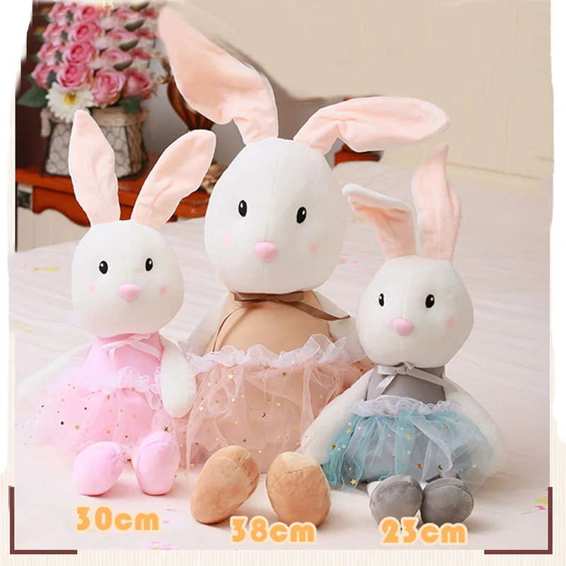 1PCS Star Sukne čerstvé králik bábika perlinkové tkaniny sukne králik plyšové hračky roztomilý čerstvé králik bábika upokojujúci darček