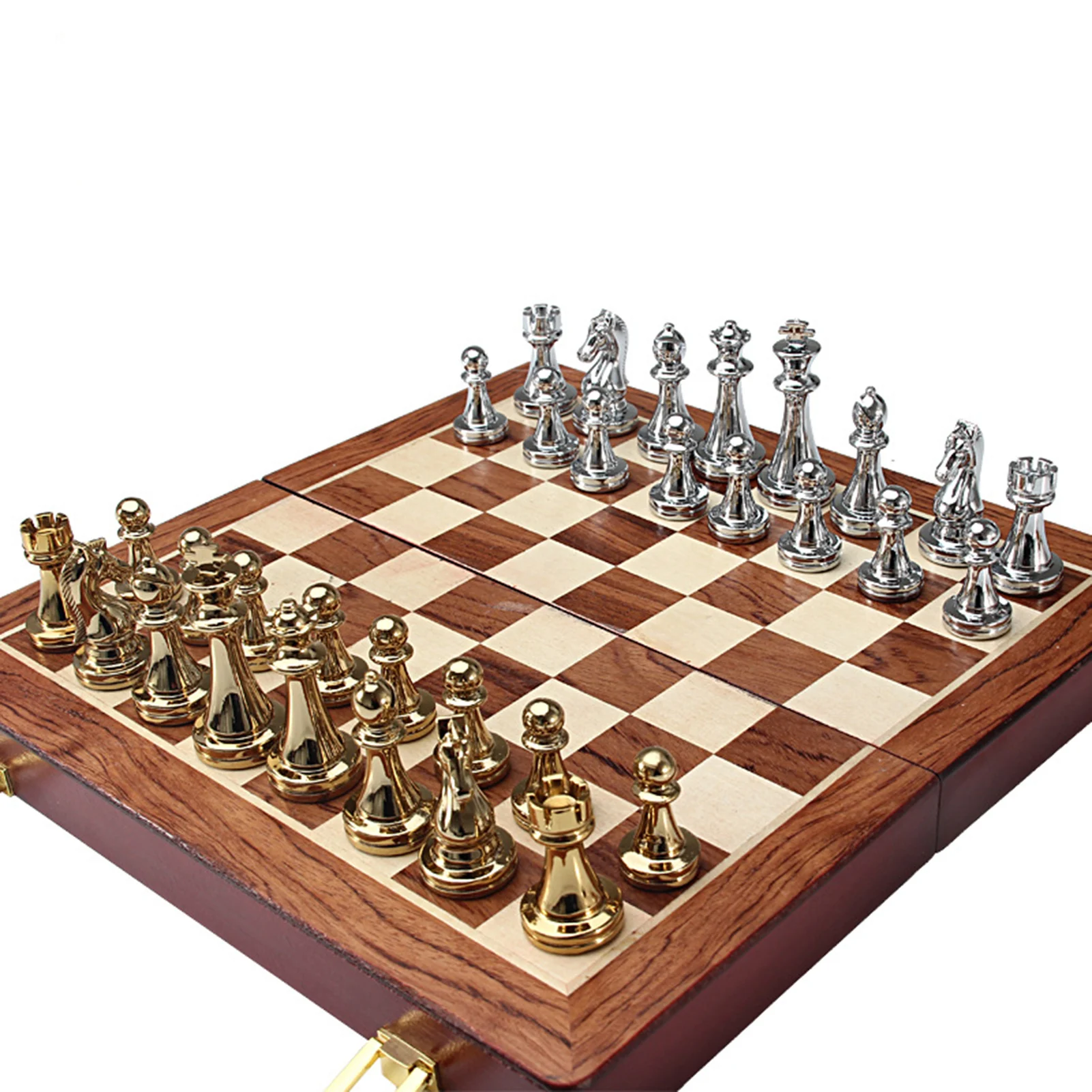 30 cm Veľká Veľkosť Stredoveké Šachové Súpravy S Magnetickým šachovnicu 32 Šachových figúrok Tabuľka Carrom Doskové Hry Obrázok Súpravy szachy