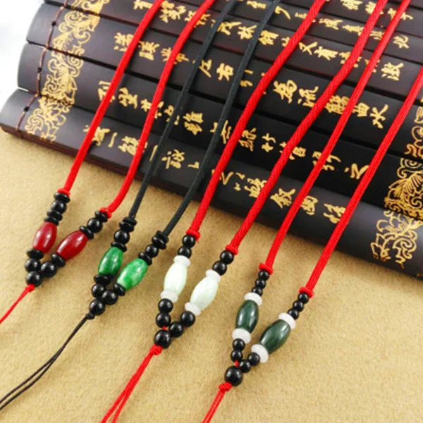 5 KS Jade perličiek sveter reťazca lano prívesok visí lano náhrdelník string jade jade visí lano