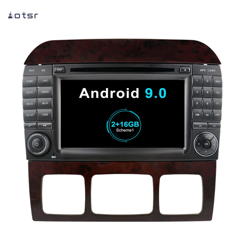 Aotsr Android 9.0 Auta GPS navigácie DVD Prehrávač Pre Mercedes Benz Triedy S W215 W220 S320 S400 S420 záznamník navigáciu stereo
