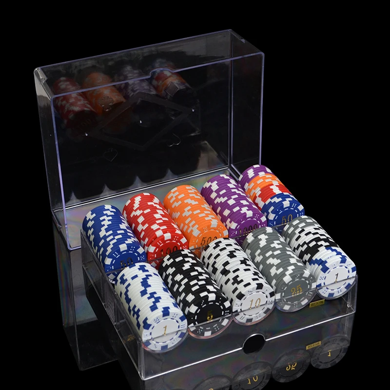 100ks-1000pcs/set 12 nominálnych hodnôt 11.5 g/ks ABS Gilding Pokerové Žetóny Mince Texas Hold ' em Poker Hry Fichas Pokerové Žetóny Sady