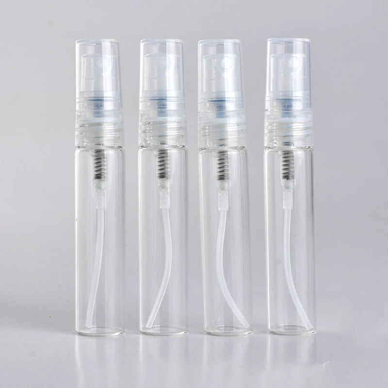 100ks/veľa 5ML Mini Prenosné Transparentné Sklo Parfum Fľašu Parfum Základné Prázdne Nádoby Rozprašovač Pre Cestovanie