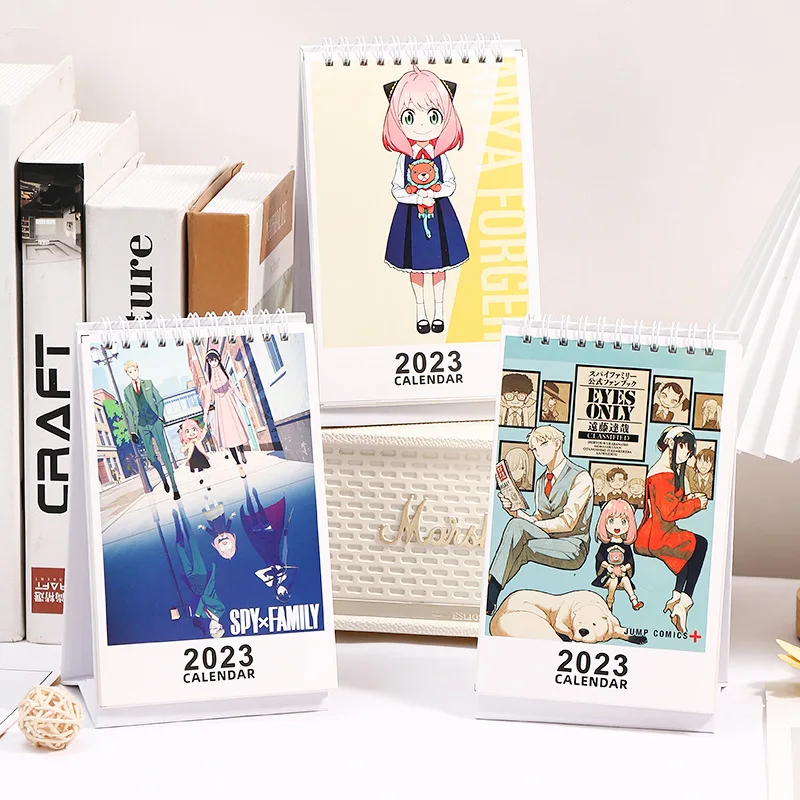 2023 Anime SPY×RODINY Kawaii Anya Stolový Kalendár Tvorivé Stôl Dekorácie denný Plánovač Prekvapenie Darček k Narodeninám pre Deti Priateľmi