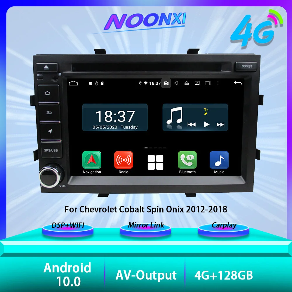 4+128 GB Pre Chevrolet Cobalt Spin Front 2012-2018 Carplay Auto Rádio Prijímač, Audio Stereo Video Prehrávač, GPS Navigáciu, Vedúci Jednotky