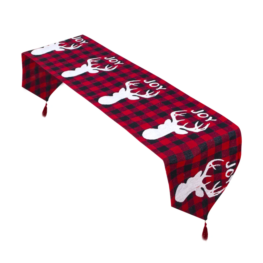Vianočný Stôl Runner Stola Polyester 180*35 cm Elk Jeleň Pre Domáce Polyester-bavlna Jednoduchá Starostlivosť 35×180 cm Červená Koberčeky Bavlna